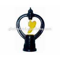 Plastic butterfly shaped sprinkler yellow nozzle head